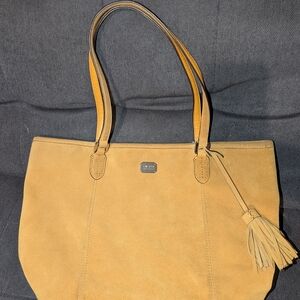 Tan Suede Tote Bag